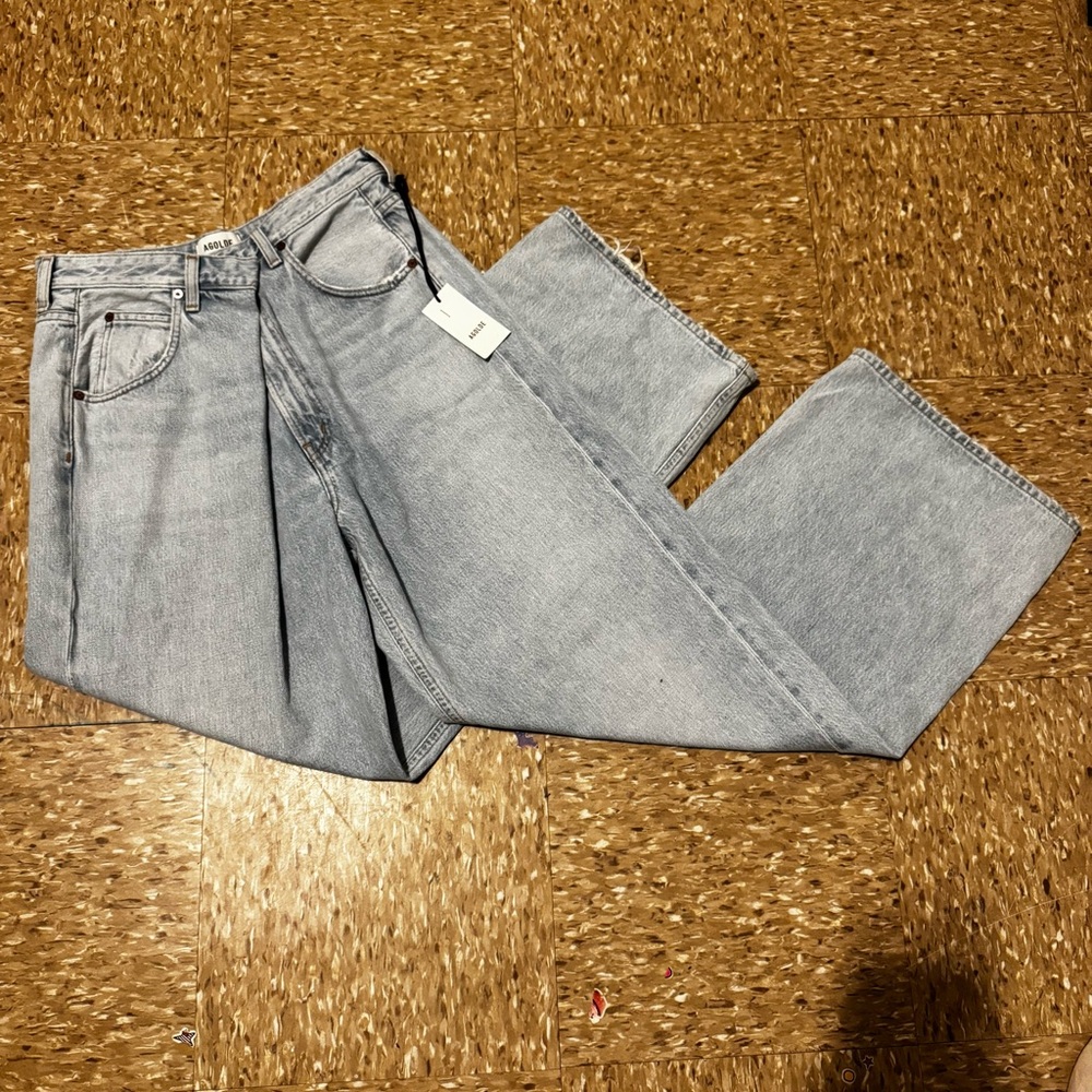 NWT AGOLDE $278 Vana Fold waist Jean in spark size 27 - Picture 3 of 11